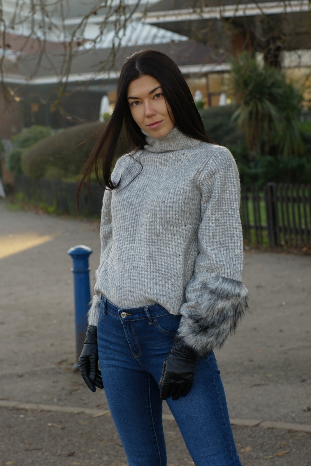 Daily Look | Green Belted High Neck Wool Coat