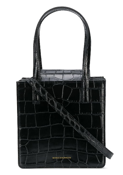 Marge Sherwood Pump Croc-effect Leather Bag In White