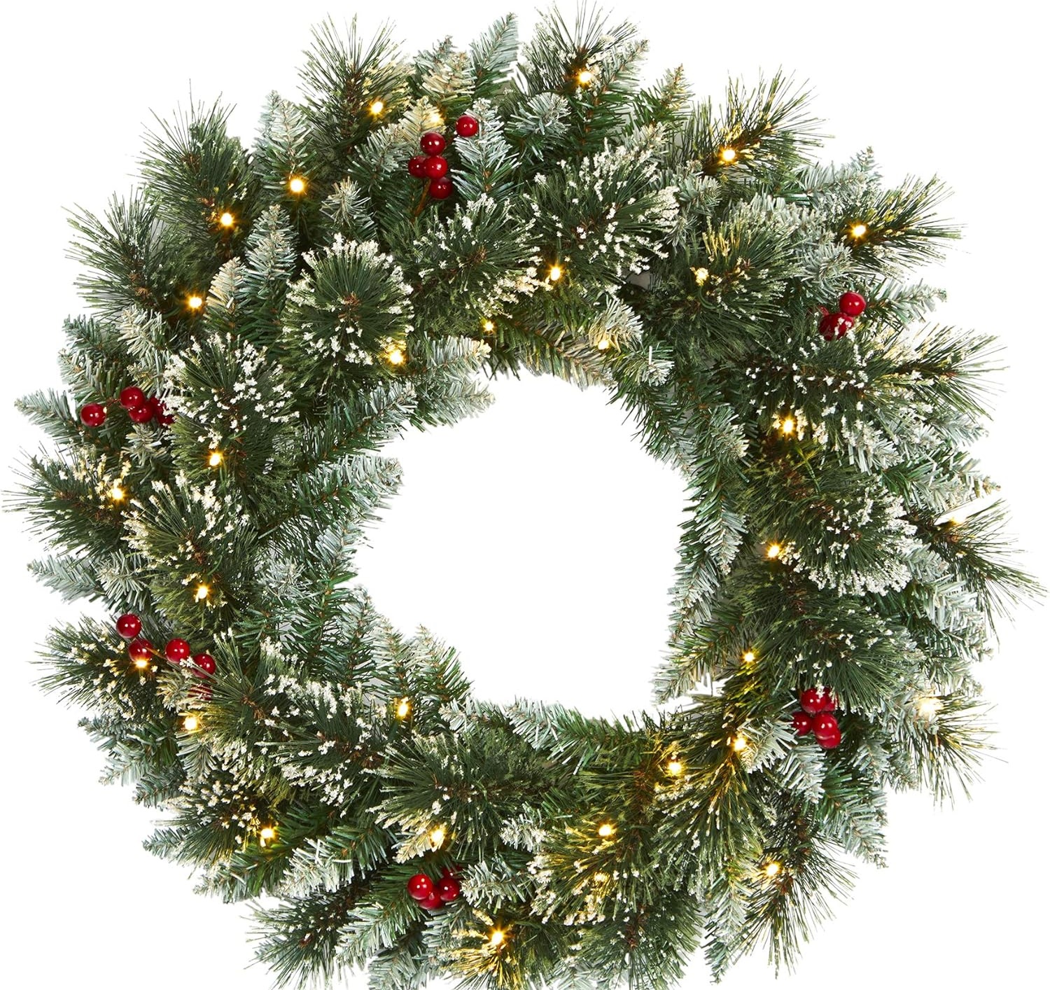 The Best Christmas Frosted Berry Wreath on Amazon